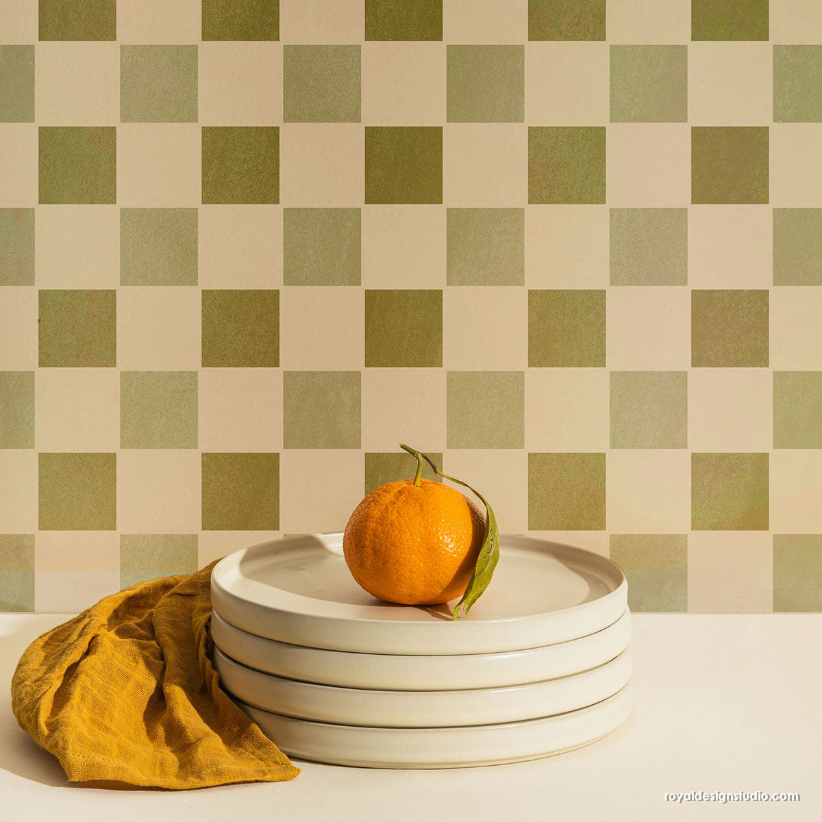 Check it Out Backsplash Stencil