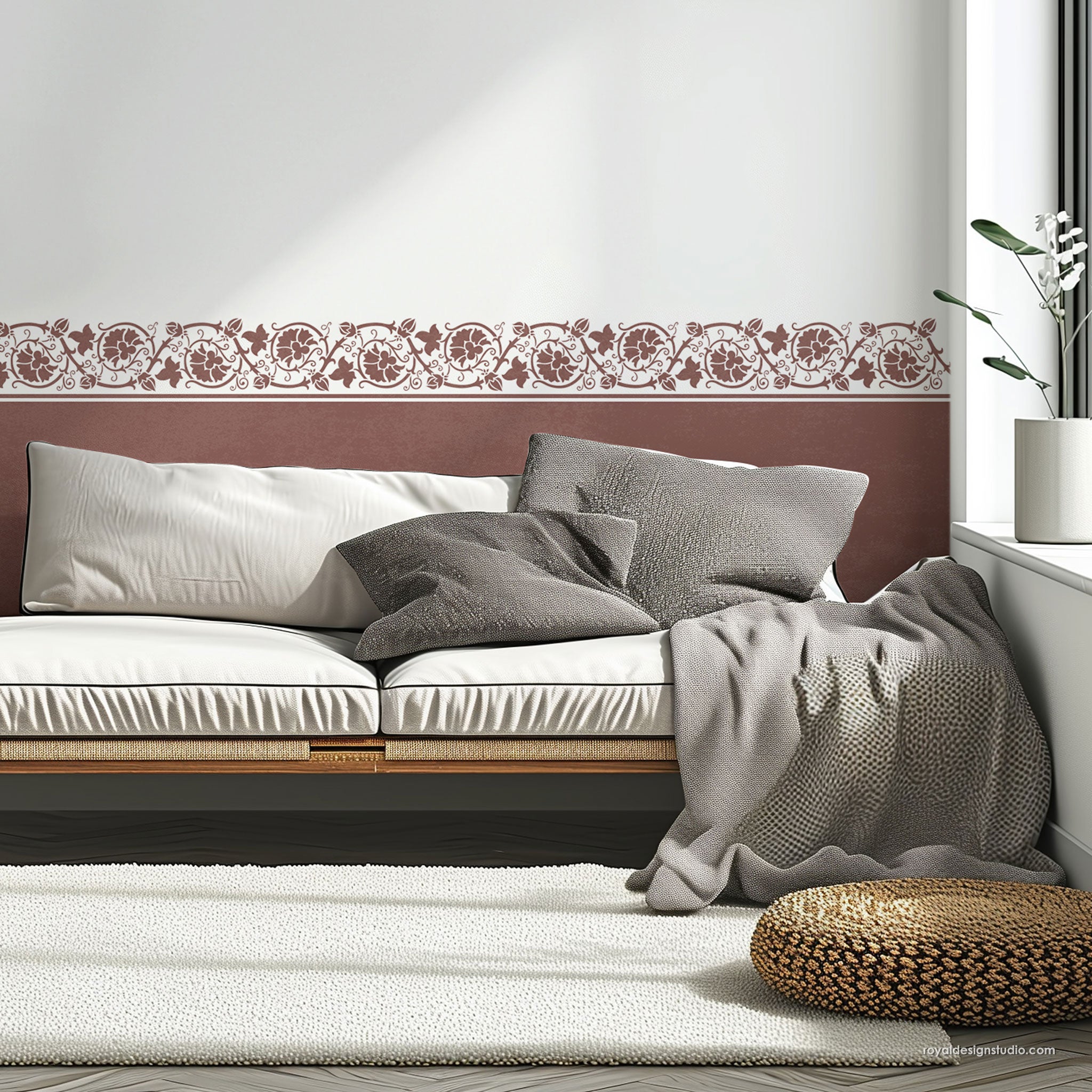 Elegancia Border Stencil