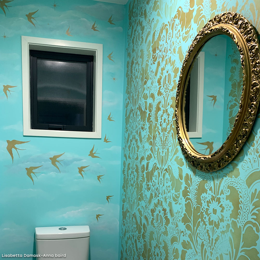 Lisabetta Damask Wall Stencil