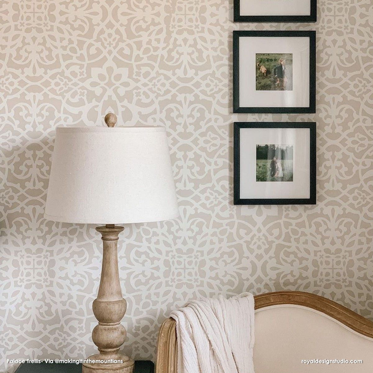 Palace Trellis Moroccan Wall Stencil