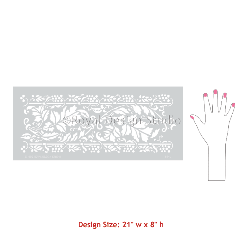 Brocade Border Stencil