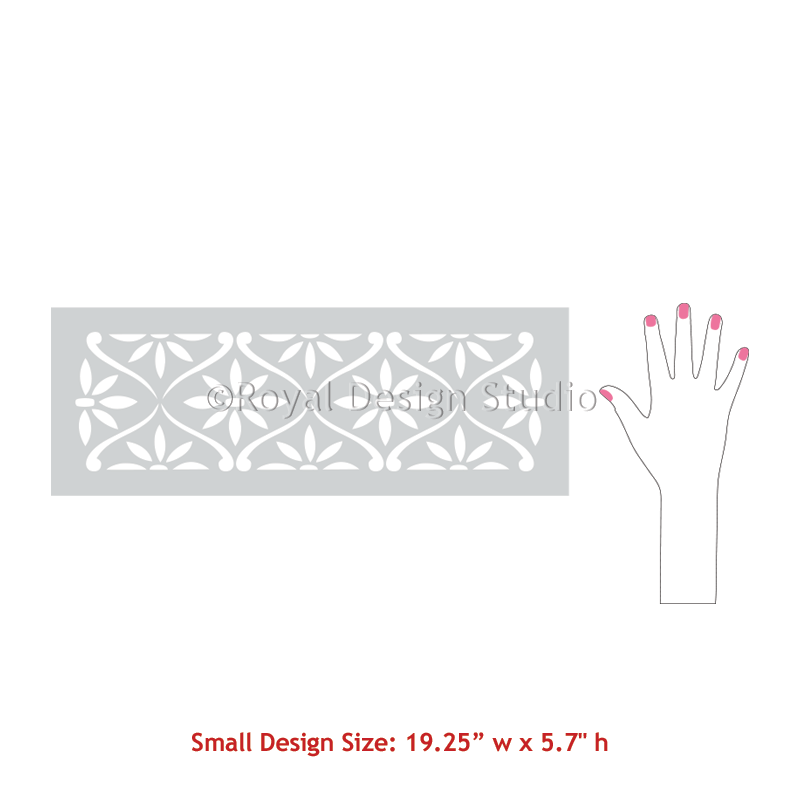 Daisy Chain Wall Stencil Border