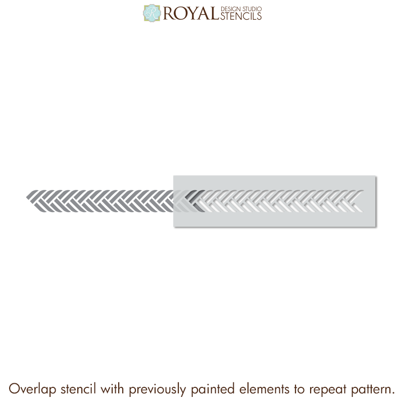 Braided Border & Knot Furniture Stencil