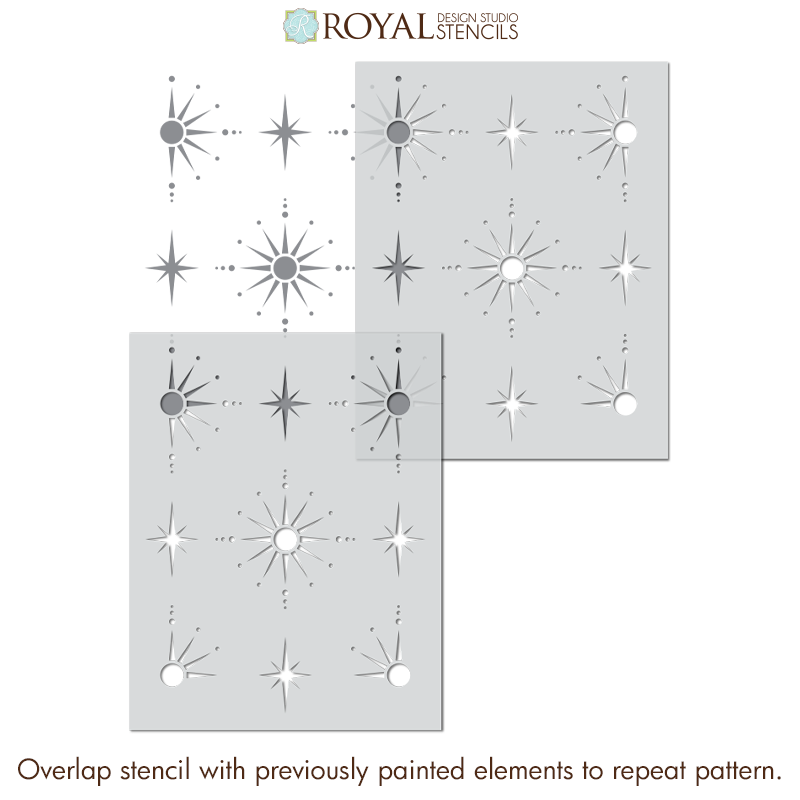 Starlight Allover Wall Stencil