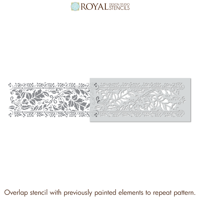Brocade Border Stencil