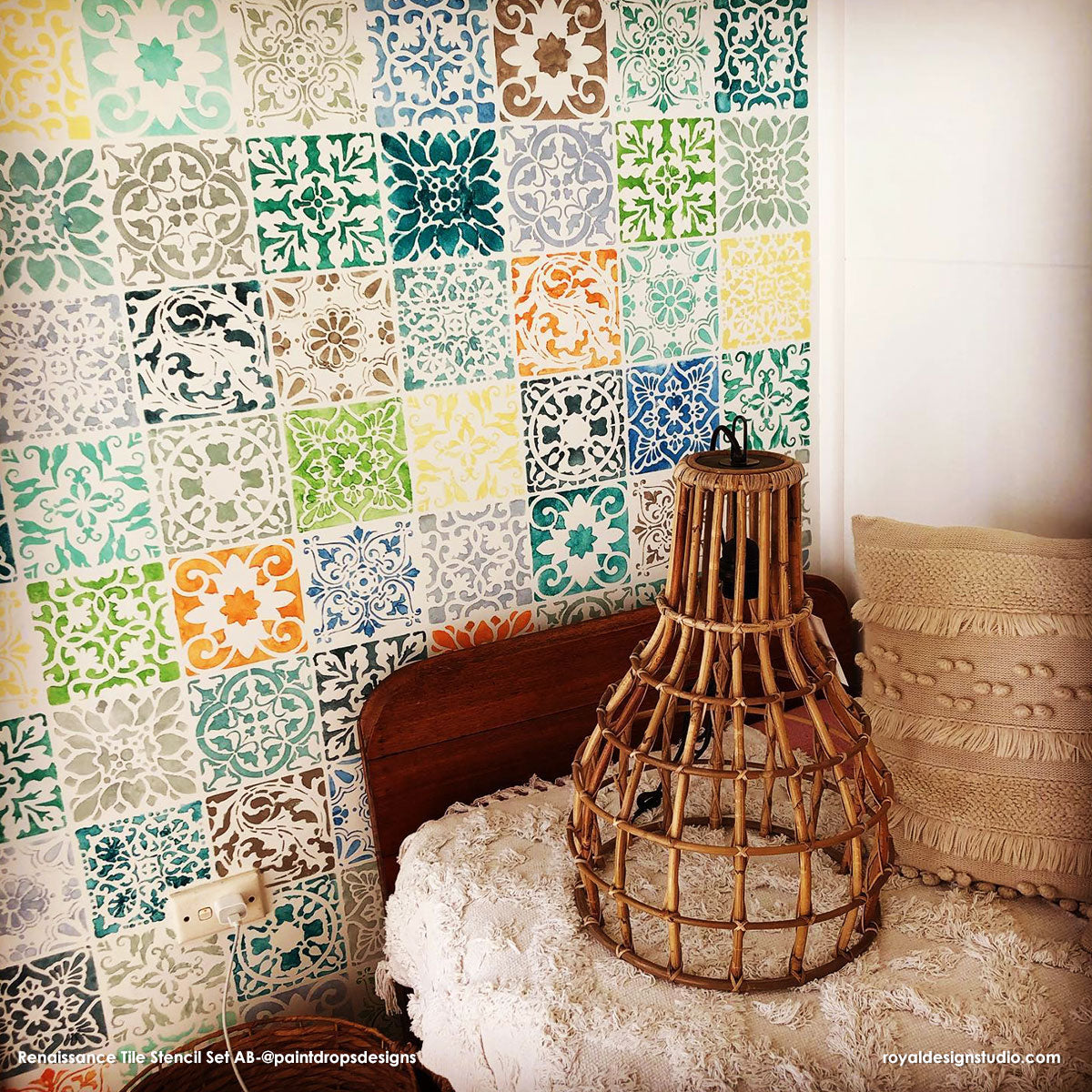 Renaissance Tile Stencils Set A