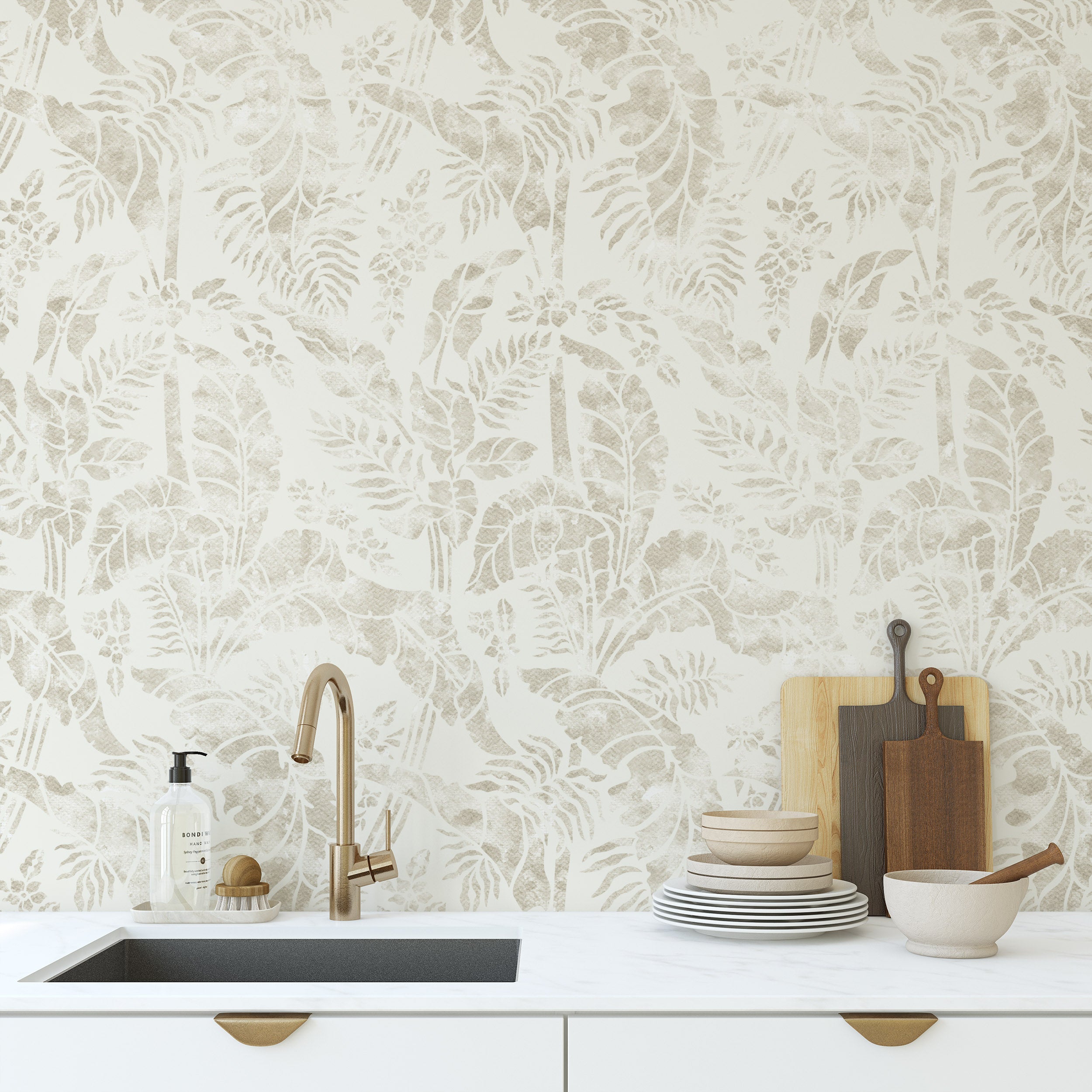 Papua Palm Forest Wall Stencil