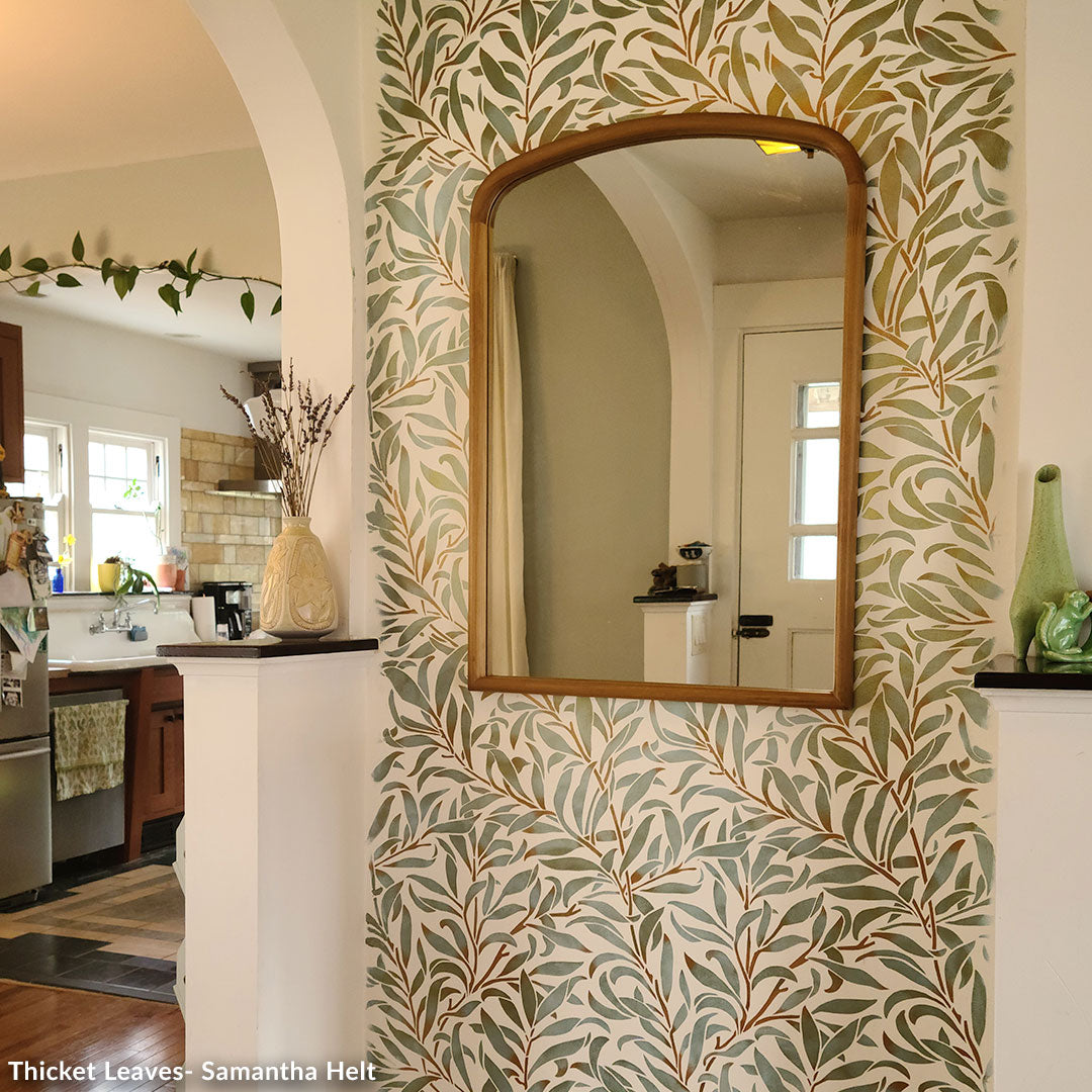 NEW! Thicket Leaves Wall Stencil