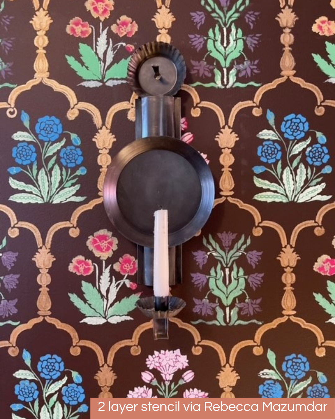 Majorelle Floral Trellis Wall Stencil