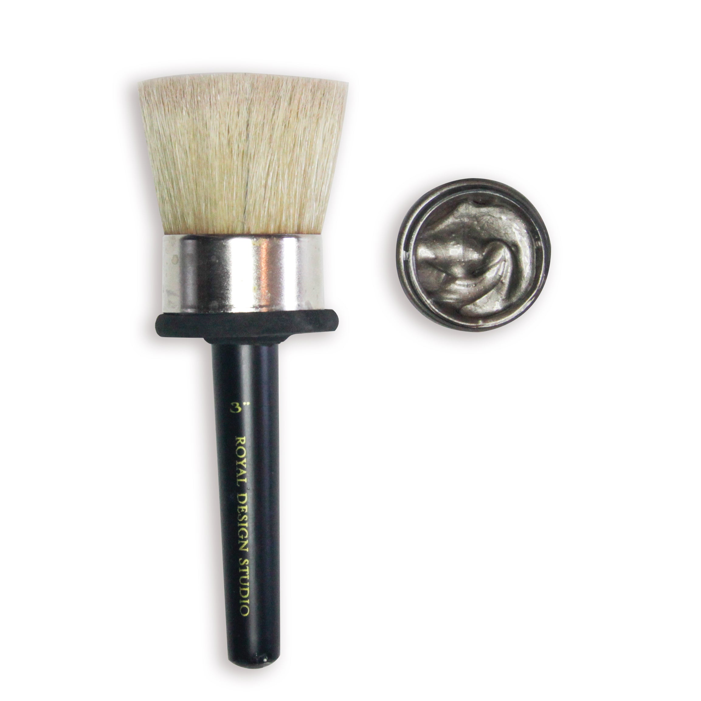 3" Stencil Brush and 8oz Stencil Creme Bundle
