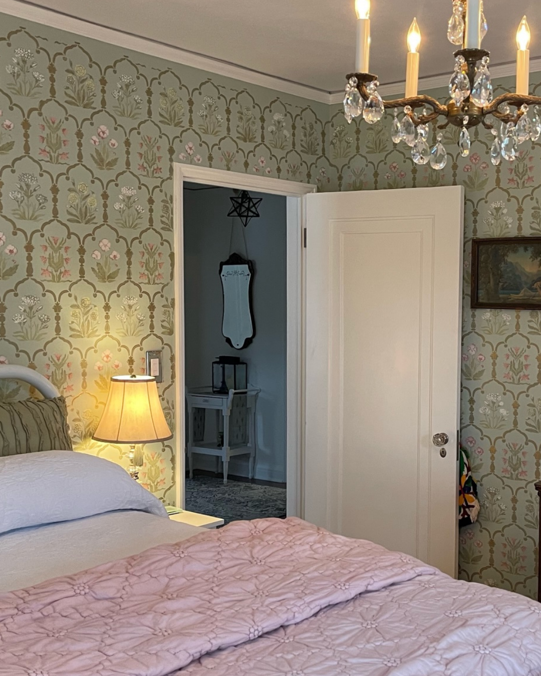 Majorelle Floral Trellis Wall Stencil