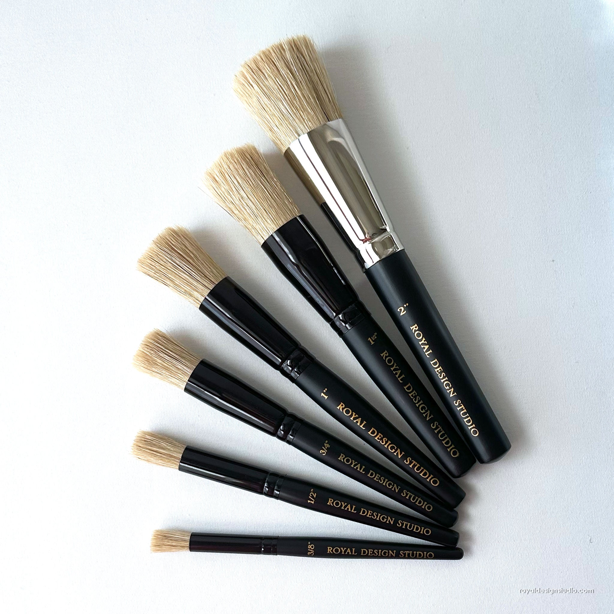 Set of 6 Stencil Brushes