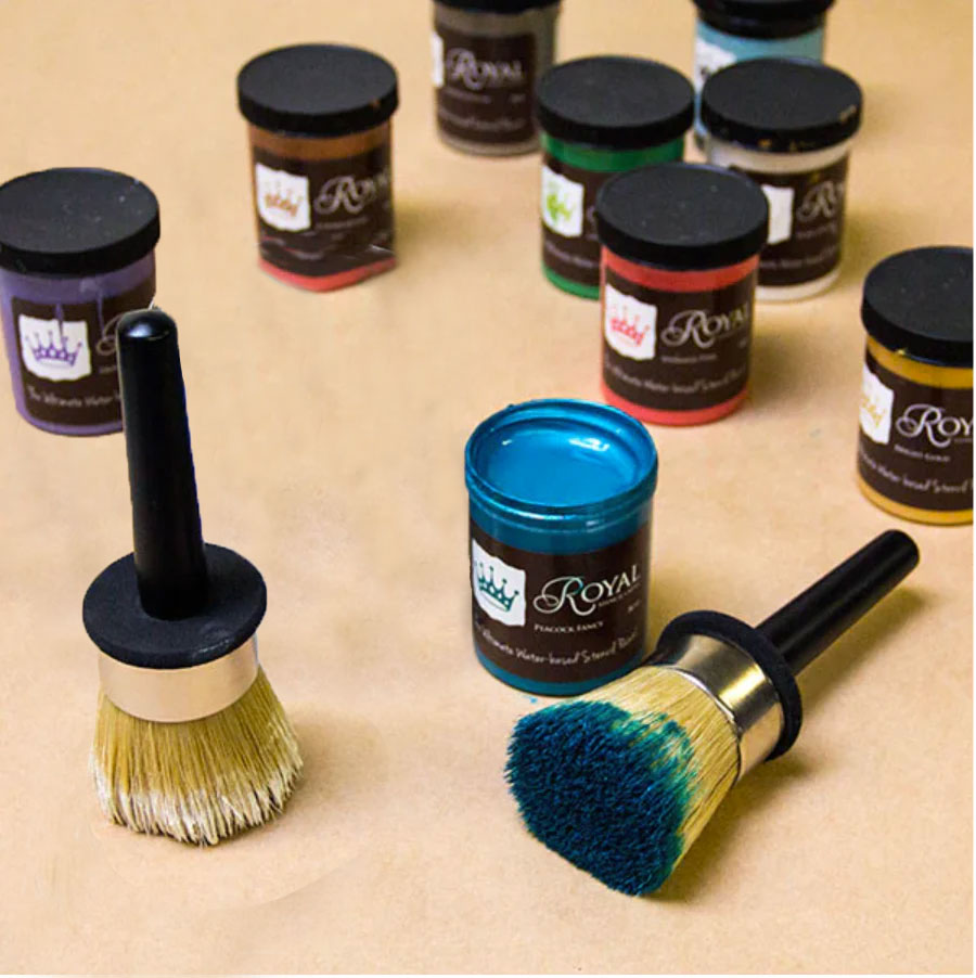 3" Stencil Brush and 8oz Stencil Creme Bundle