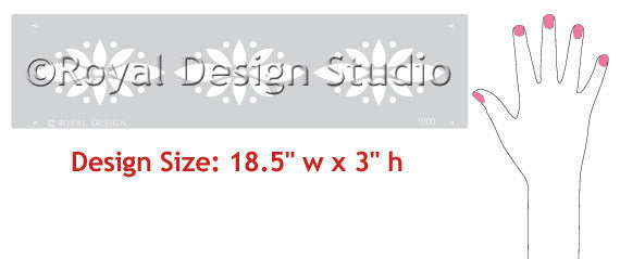 Simple Floral Border Wall Stencils