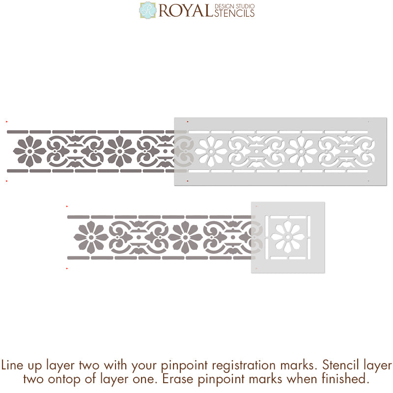 Classical Border & Corner Stencil