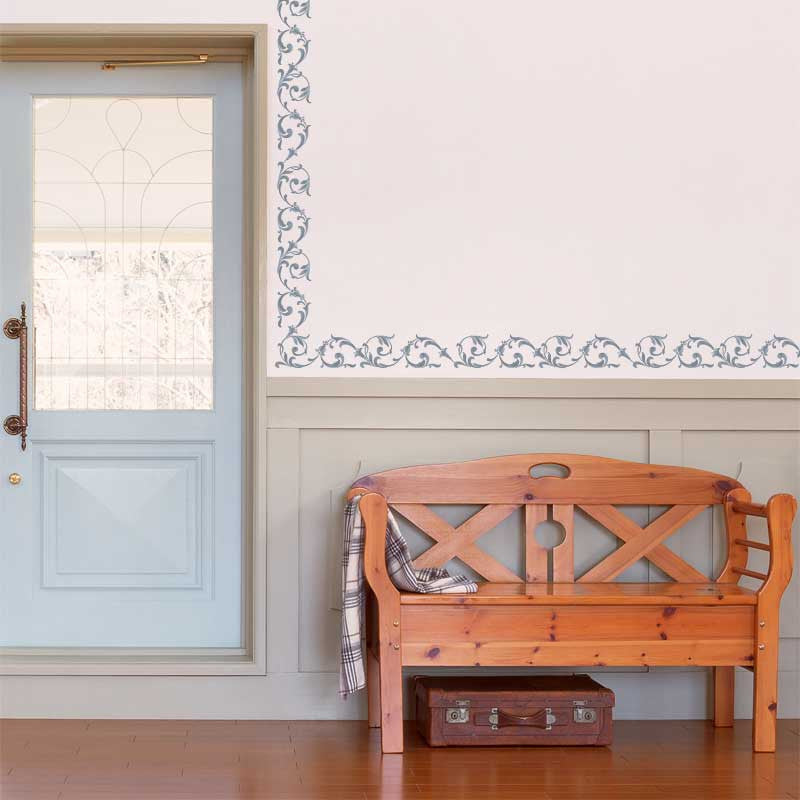 Flowing Floral Border Stencils