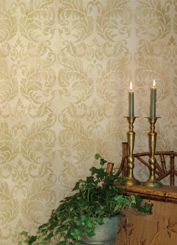 Acanthus Damask Wall Stencil - Royal Design Studio Stencils