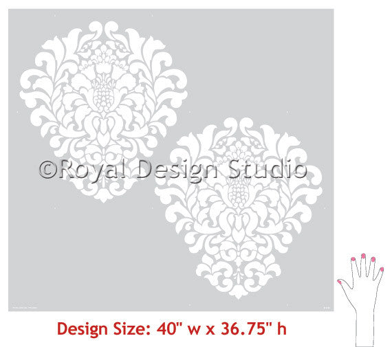 Grand Damask Wall Stencil