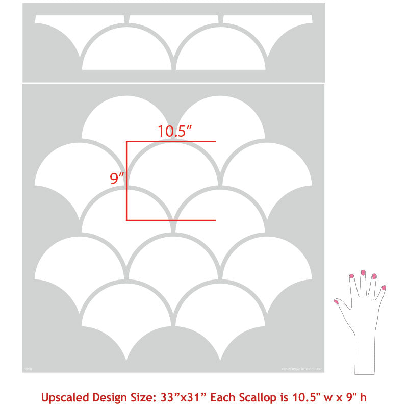 Upscaled Moroccan Scallops Stencil