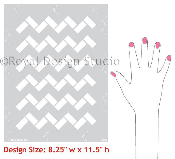 Zig Zag Tiles Moroccan Christmas Stencil