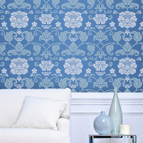 Large Designer Wall Stencils with Butterfly and Flower Designs for Painting Walls - Royal Design Studio