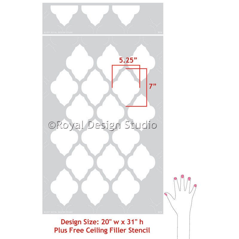 Moroccan Designs and Wall Stencils for Painted Wall Decor Patterns