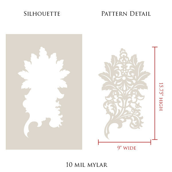 Painted paisley wall stencils for patterned home decor