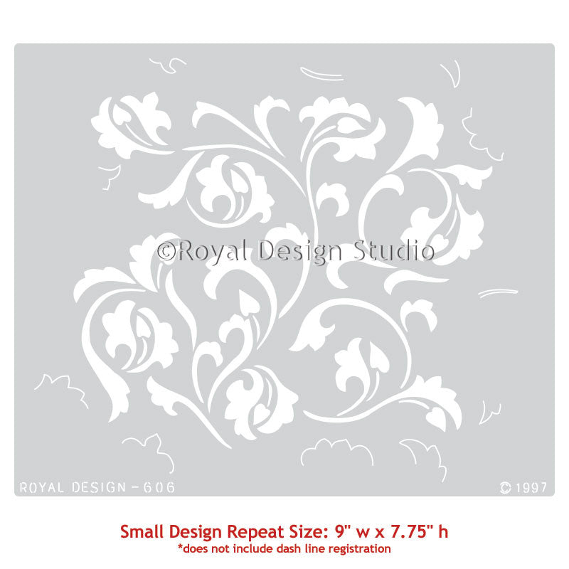 Scrollallover Furniture Stencil