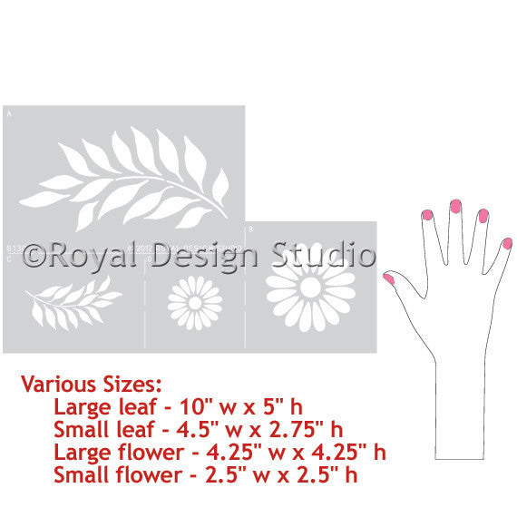 Decorate your Home with Indian Floral Wall Stencils for Delicate Flower and Leaf Designs - Royal Design Studio
