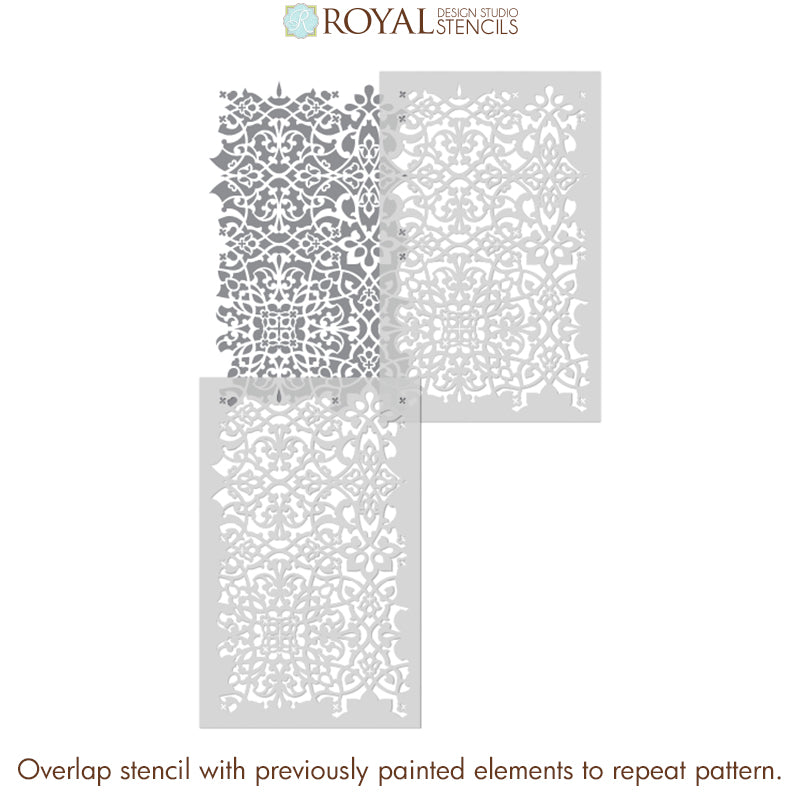 Palace Trellis Moroccan Wall Stencil