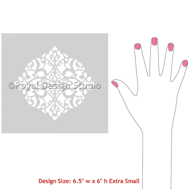 Exotic Moroccan Design for DIY Projects - Alcazar Ornament Craft Stencils - Royal Design Studio