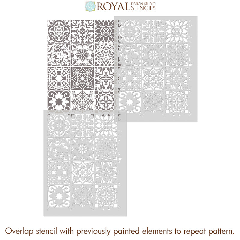 Paladeo Allover Tile Stencil