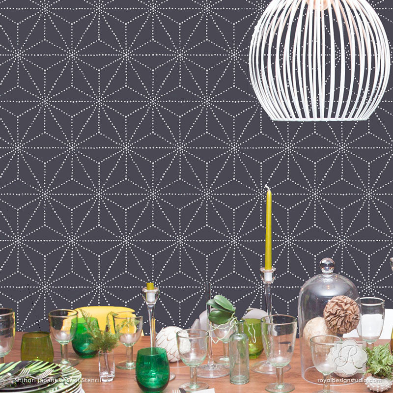 Asian Shibori Pattern As Wall Stencils For Painting asian-shibori-pattern-as-wall-stencils-for-painting