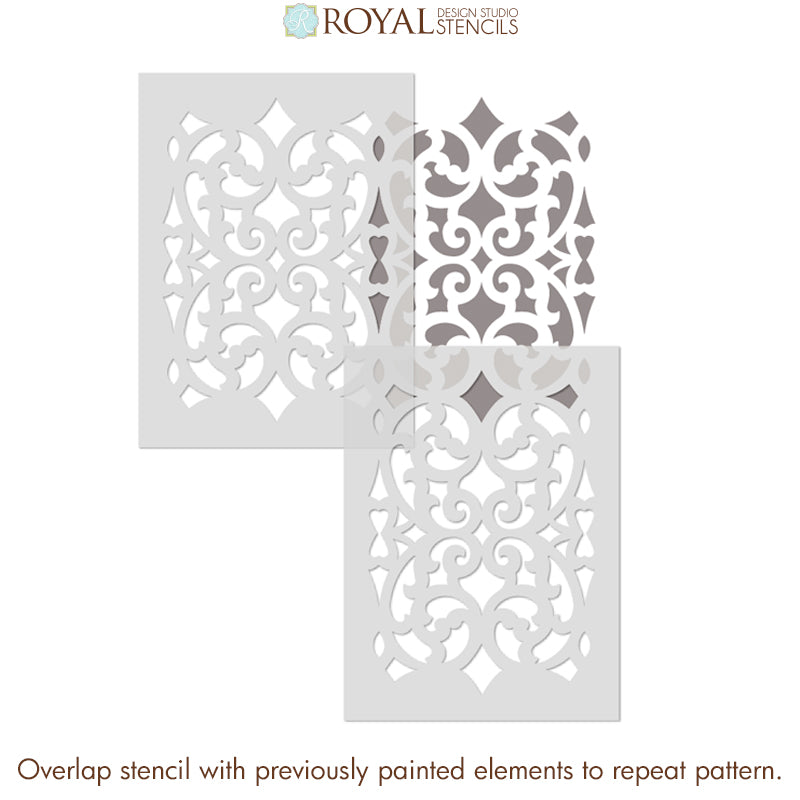 Mansion House Grille Trellis Furniture Stencil