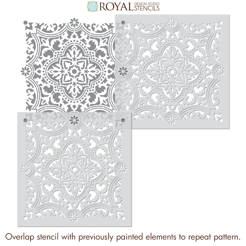 Upscaled Anatolia Tile Stencil