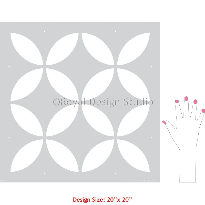 Endless Circles Tile Stencil