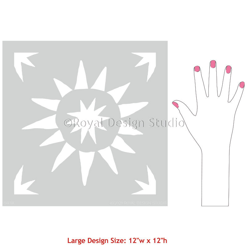 Starburst Tile Stencil