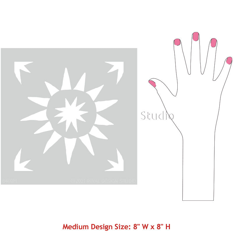 Starburst Tile Stencil