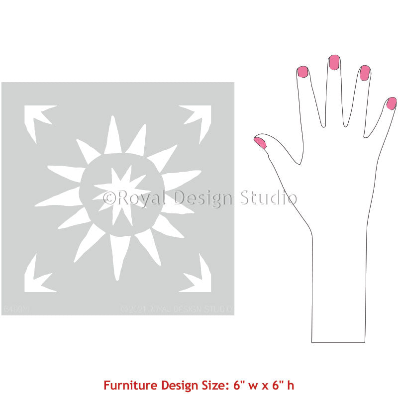 Starburst Tile Stencil