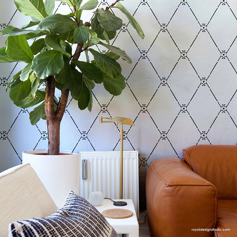 NEW! Jade Trellis Wall Stencil