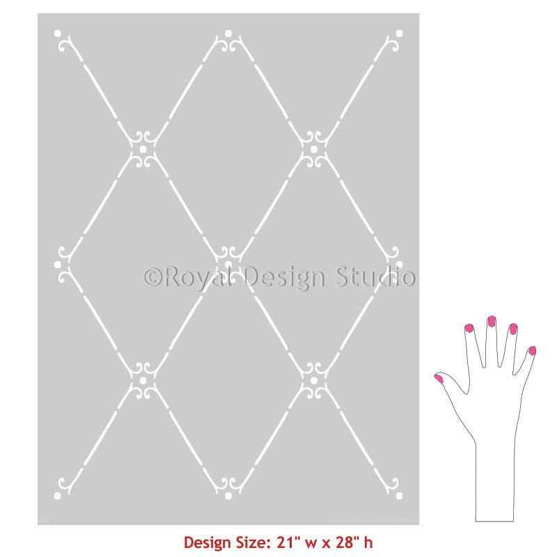 NEW! Jade Trellis Wall Stencil