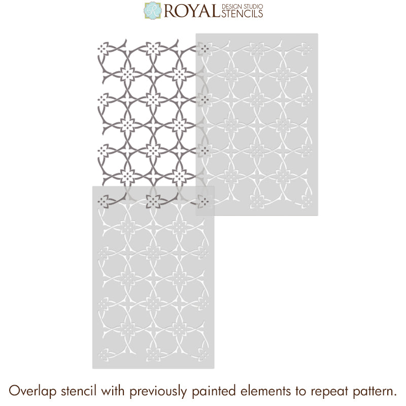 Darby Trellis Wall Stencil
