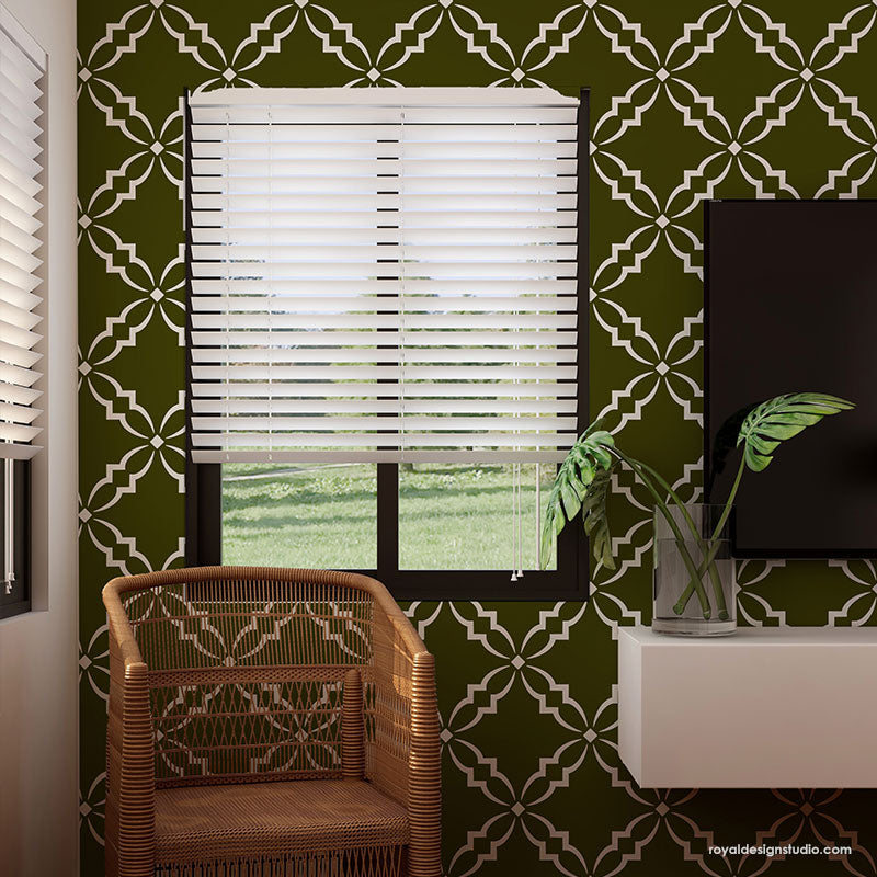 Adeline Trellis Wall Stencil