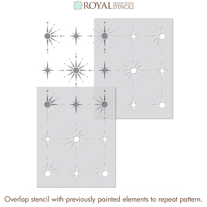 NEW! Starlight Allover Wall Stencil