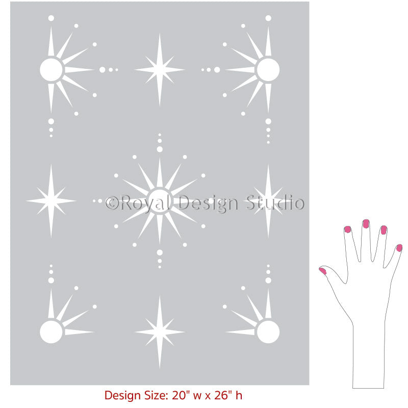 NEW! Starlight Allover Wall Stencil