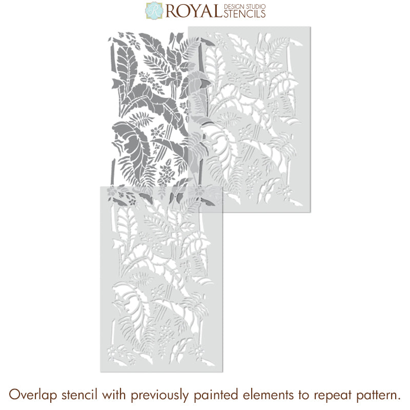 Papua Palm Forest Wall Stencil