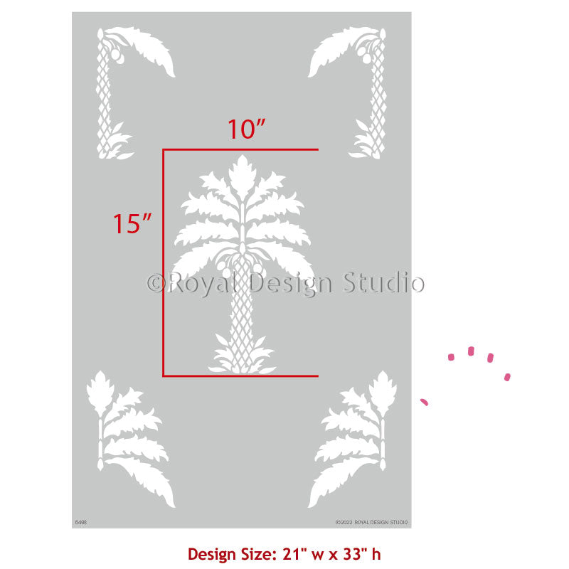 NEW! Queen of Palms Wall Stencil