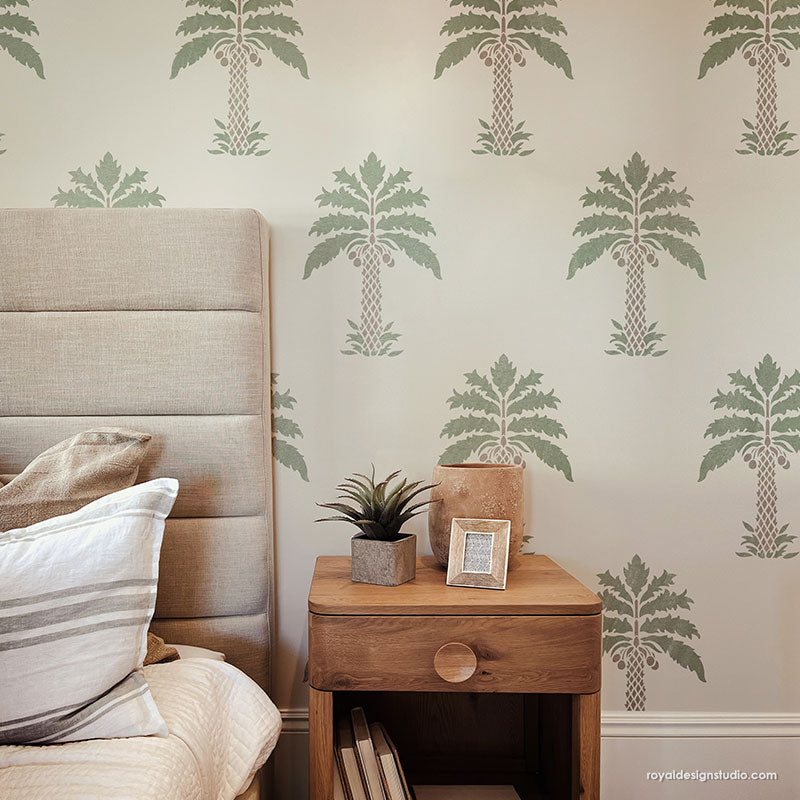 NEW! Queen of Palms Wall Stencil