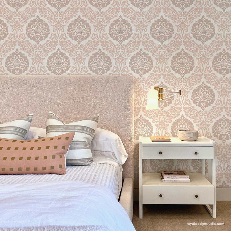 NEW! Constance Damask Wall Stencil