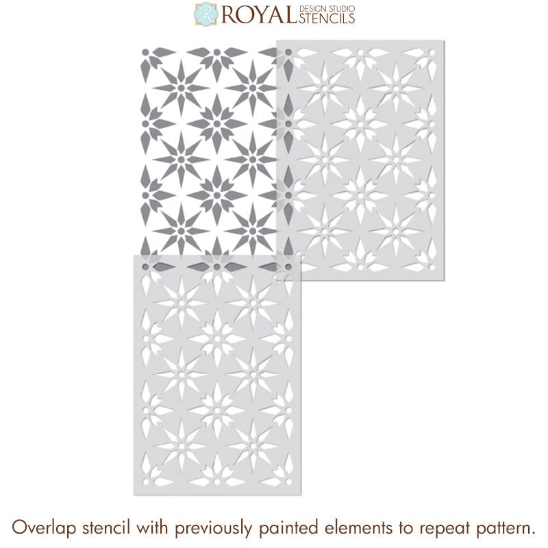 Starz Tile Allover Stencil